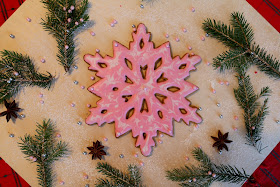 lumihiutalepipari, snowflake gingerbread, piparin marmorointi