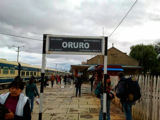 Información viajes en tren desde Oruro a Villazón