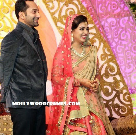 Fahadh Faasil and Nazriya marriage reception images