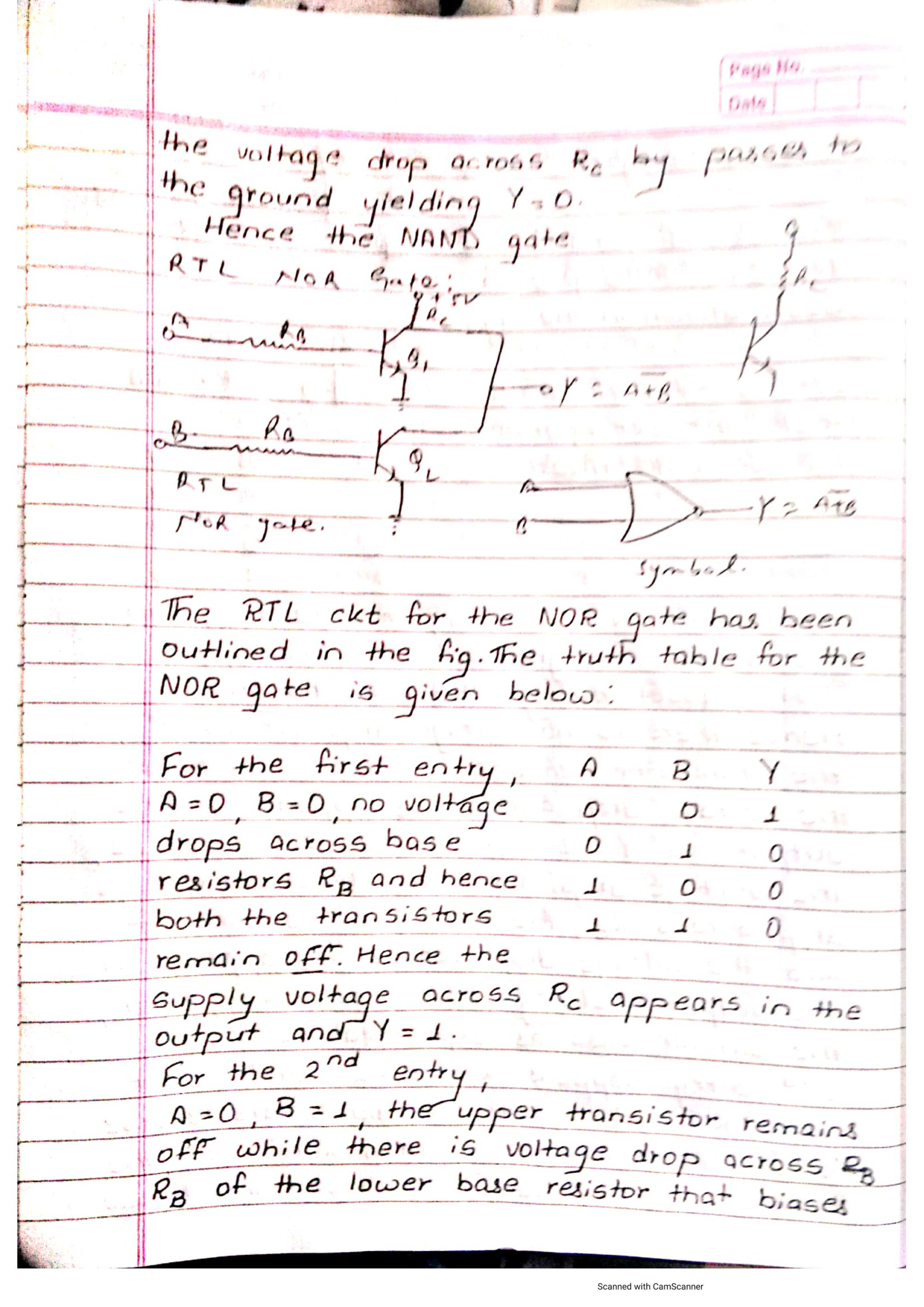 DTL and RTL: Universal Gates and Physics of Integrated Circuits: B.Sc. CSIT Physics Unit 7 Notes