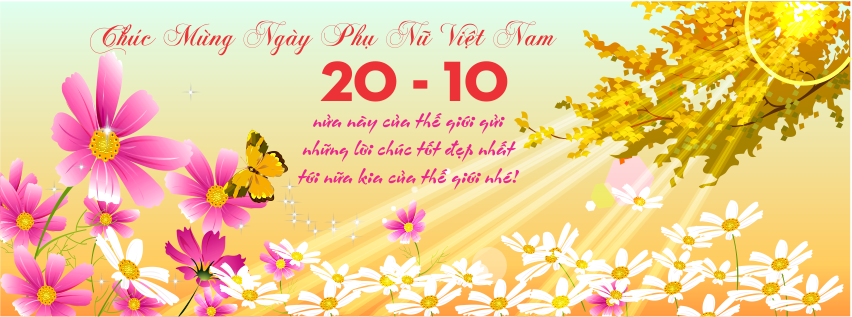 Ảnh bìa 20-10 cho Facebook - Ngày Phụ nữ Việt Nam