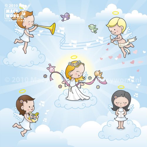 Angels in heaven Another vector illustration I made for my Little 