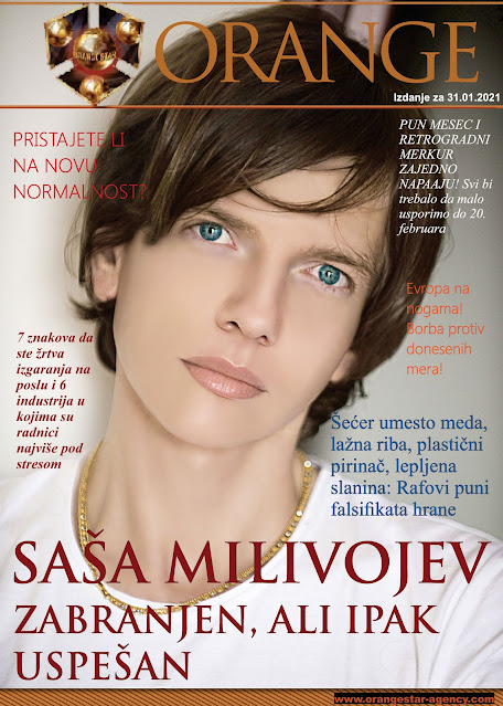 SAŠA MILIVOJEV ON THE FRONT PAGE OF ORANGE STAR MAGAZINE