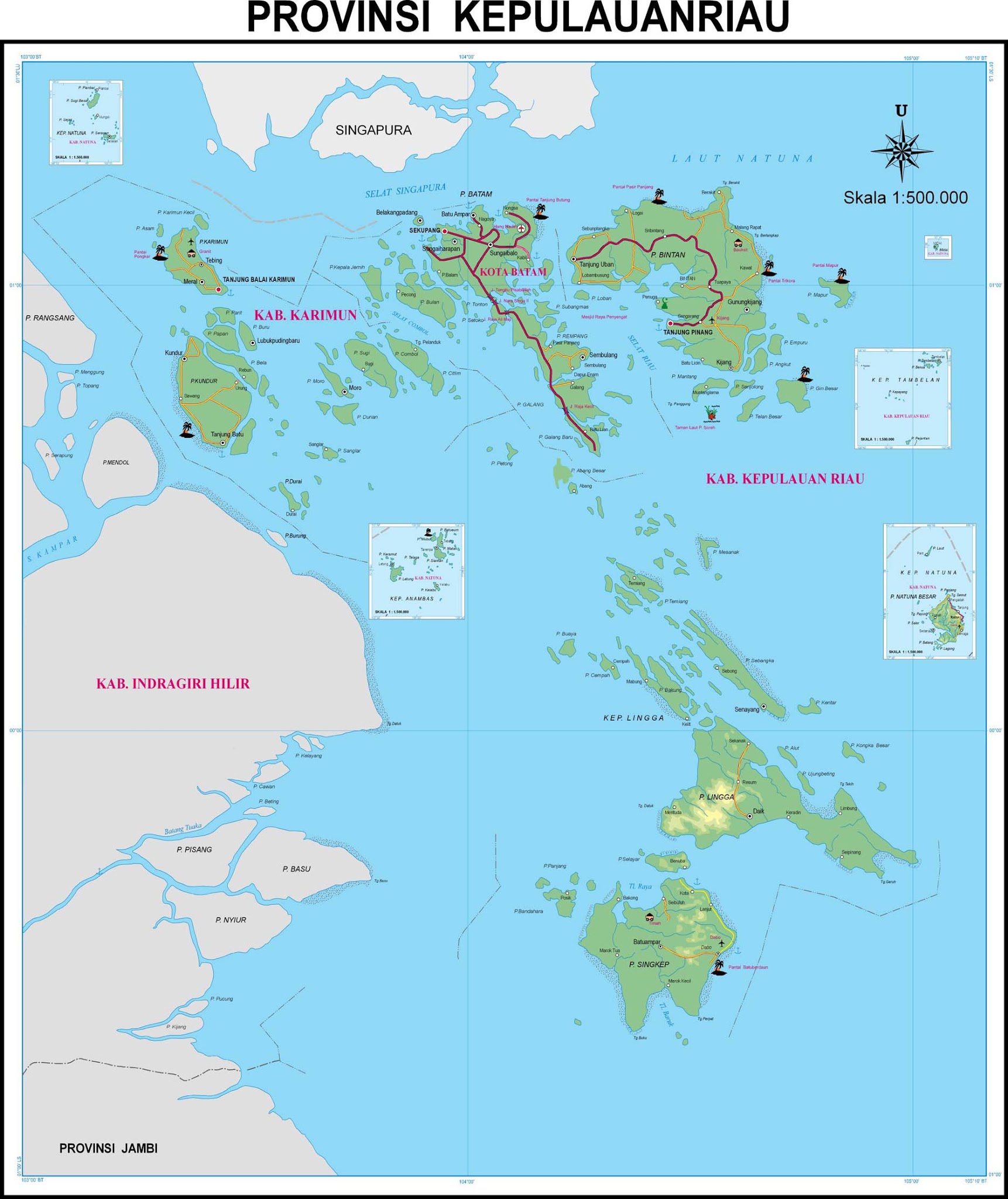 Peta Provinsi  Kepulauan Riau  HD