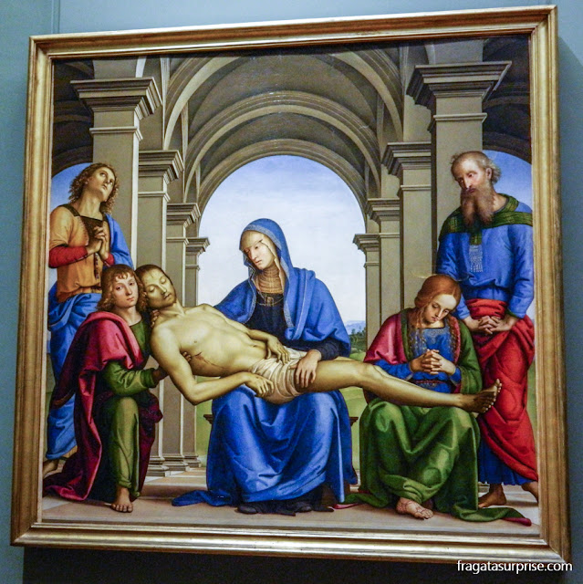 "Pietá" de Perugino, na Galleria degli Uffizi, Florença