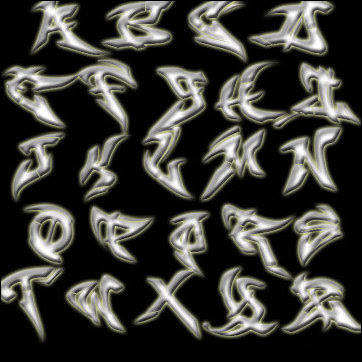 Tattoo Script Lettering Alphabet Colorful Alphabet Letters Of