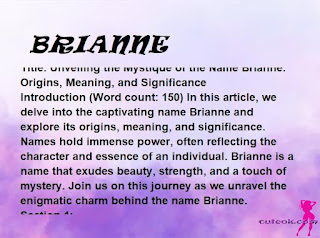 meaning of the name "BRIANNE"
