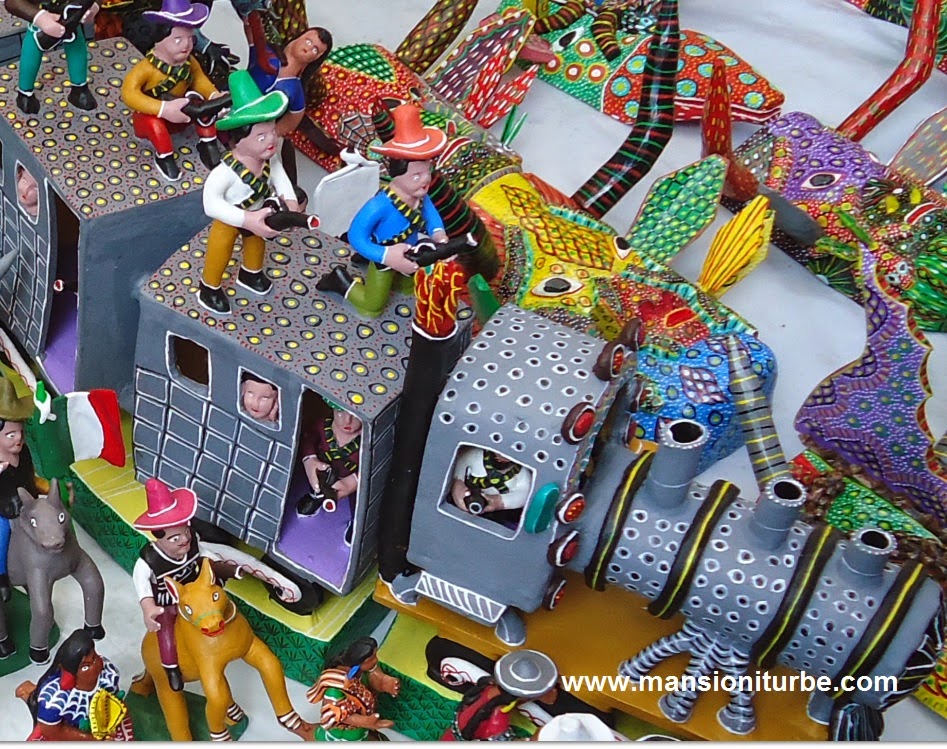 Artisan Toys from all over Michoacan in Pátzcuaro for the Artisan Fair of Day of the Dead
