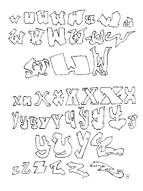 Grafity Font Graffiti Buchstaben Letter W X Y Z