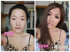 chinese girls makeup before and after  (4)