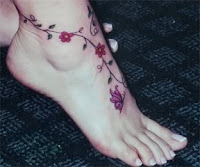 flower tattoo designs for feet