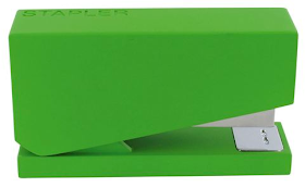 green stapler
