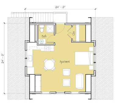 simple garage apartment plans