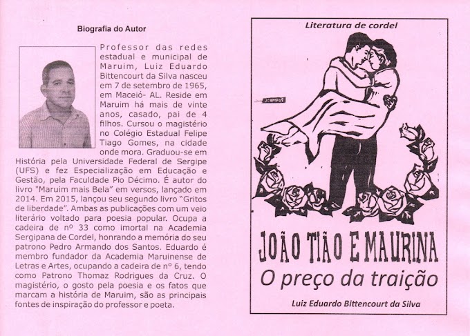Professor Eduardo lança novo cordel em Maruim