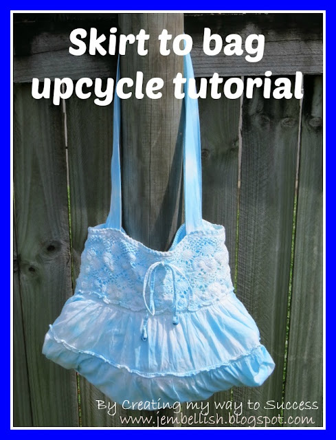 Skirt to Bag Upcycle Tutorial
