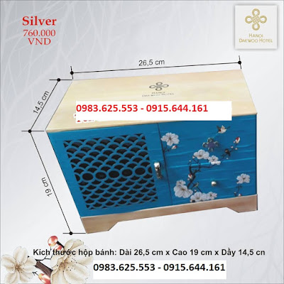 Kích thước hộp bánh trung thu khách sạn daewoo 2018 silver