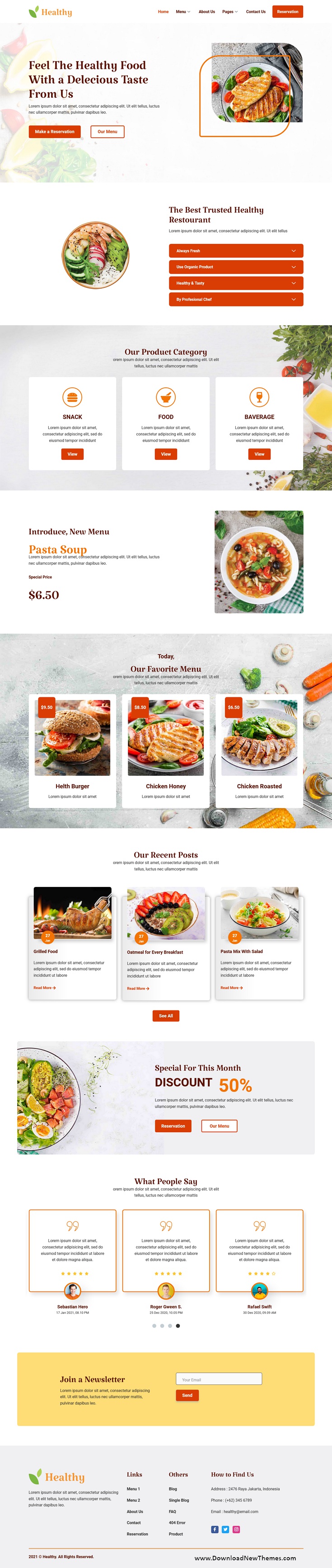 Restaurant Premium Elementor Template Kit