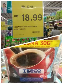 harga nescafe refill pack promosi murah di Tesco Putra Nilai