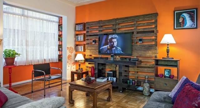 Muebles para la televisión con palets de madera