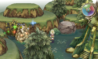 Garnet finds a singing stone inside the Hidden Forest, an area in The Legend of Legacy.