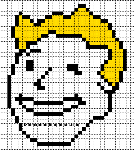 Minecraft Pixel Art Templates: Fallout Boy