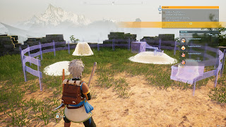 The player sets up a Ranch inside their base in Palworld.