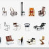 Vitra design museum miniature chairs