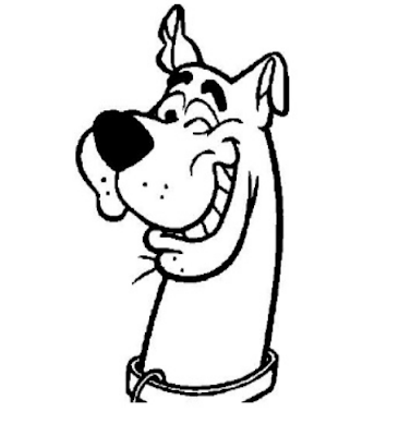 Scooby-Doo Clipart in black and white