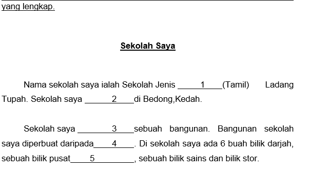 Koleksi Latihan Karangan Untuk Murid Galus / Lemah 