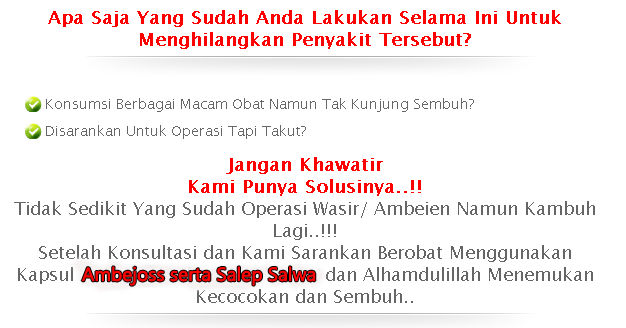 Obat Wasir Di Wiroto,Obat Ambeien di Lunyuk Rea,Obat Ambeien Wasir DI Bagusa,Cara Mengobati Wasir Di  Pangkalan Lada,Cara Menghilangkan Wasir DI Rantau Panjang Kiri,Obat Wasir Ampuh Di Talian Kereng,Obat Wasir Tanpa Operasi Di Gauda,Obat Wasir Berdarah Di Tulabolo Barat,Obat Penyakit Wasir Di Kota Tidore Kepulauan