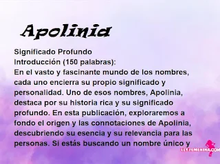 significado del nombre Apolinia