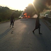 Photos: Truck currently burning on Ijebu Ode-Ore road