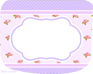 Shabby Chic in Lilac and Pink Free Printable Labels.