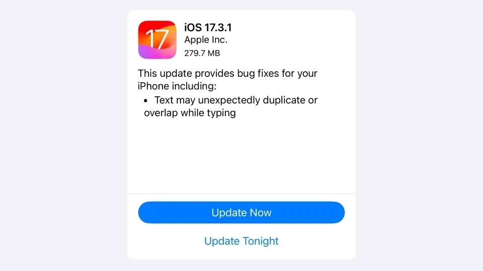 iOS 17.3.1 開放更新！ 修復 iPhone 文字輸入錯誤問題