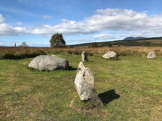 A photo of some of the grey boulders making up the stone circle.  Photograph by Kevin Nosferatu for the Skulferatu Project.