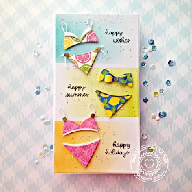 Sunny Studio Stamps: Sweater Vest Dies Loopy Letter Dies Breakfast Puns Happy Thoughts Cards by Mona Toth and Franci Vignoli