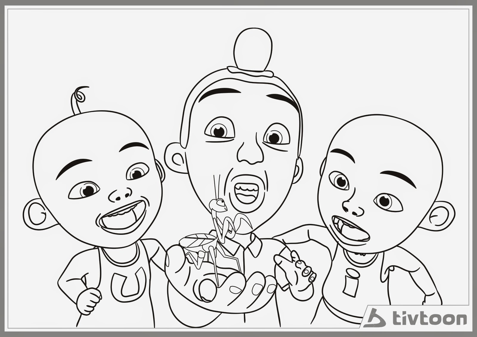 Ayo Mewarnai  Upin  Ipin  Mewarnai  Gambar  Cerita Anak  