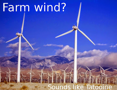 spinning turbines on a wind farm