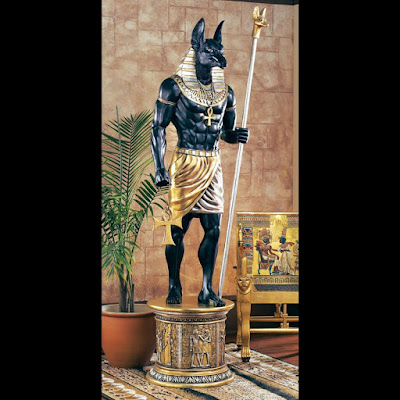 Massive LifeSize Mighty Ancient Egyptian Anubis Sculpture Statue