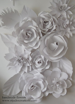 paper flower wedding wall