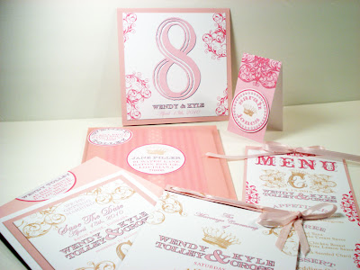 Set includes Table card place card menu card program wedding invitation 