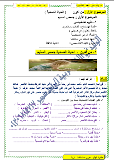 مذكرة لغة عربية للصف الثالث الابتدائى الترم الاول