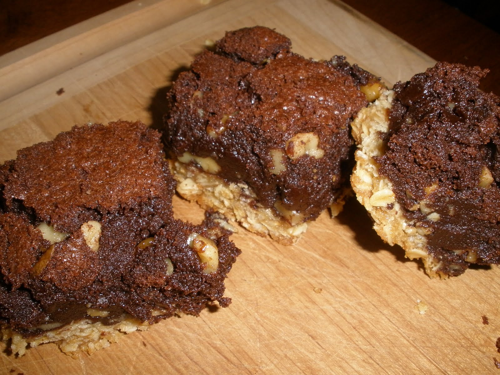 FOR THE LOVE OF FOOD: Dessert: Homemade Oat Bottom Brownies