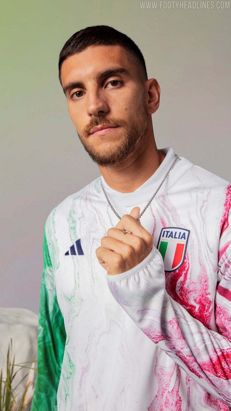 adidas Italy 2023 Prematch Jersey - White / Green / Red