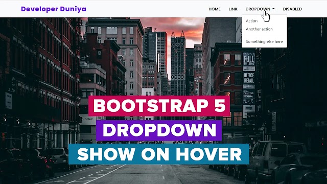 Bootstrap5 Drop-down show on Mouse Hover Using CSS