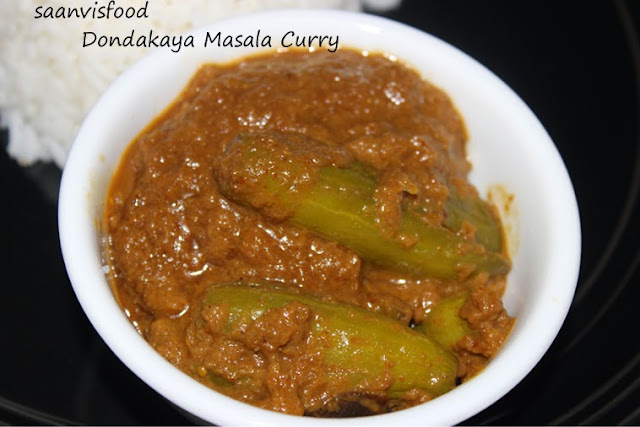 Dondakaya Masala Kura/Tindora(Ivy Gourd) Masala Curry