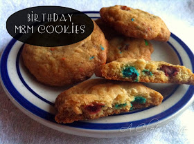 birthday M&M cookies recipe {A Cloth Life}