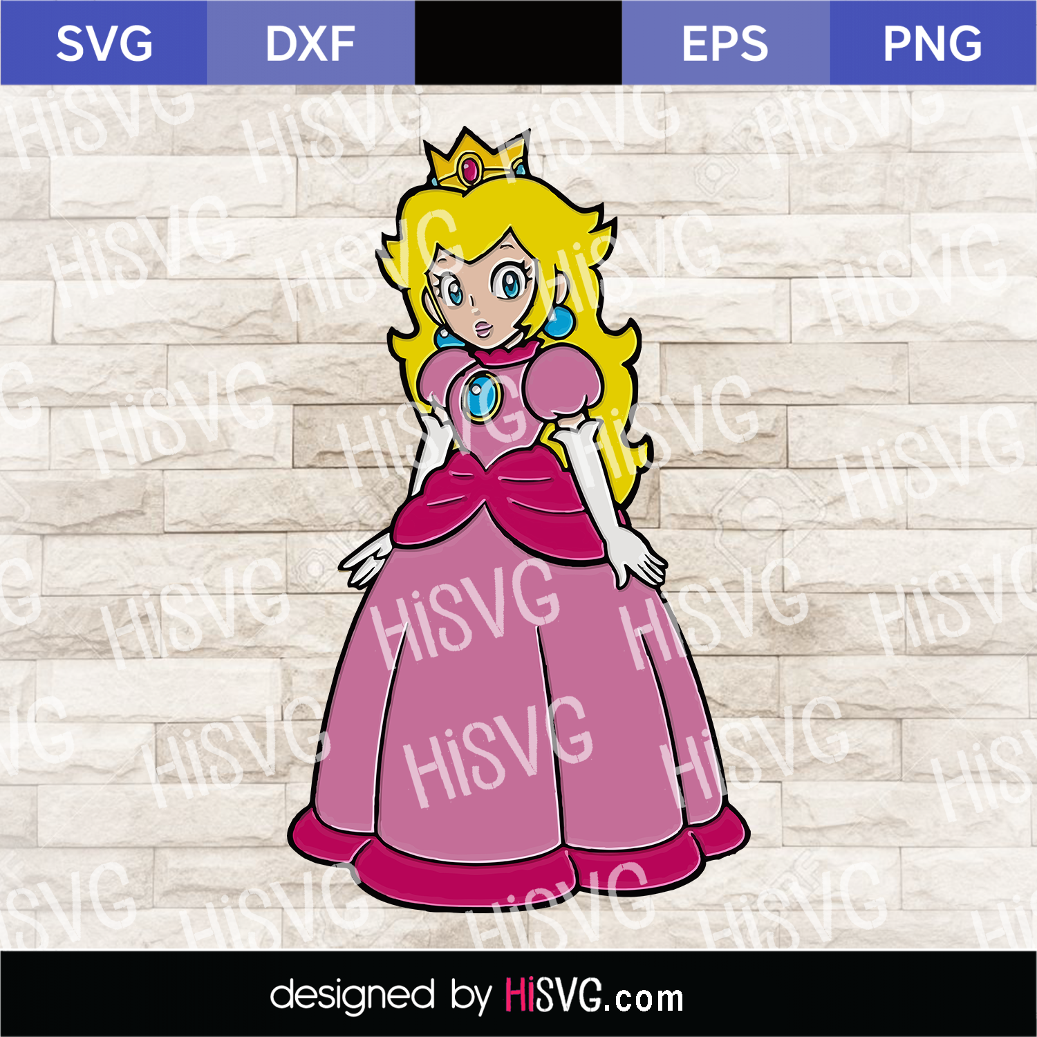 Download Princess Peach svg - Free SVG cut files | HiSVG.CoM - Free ...