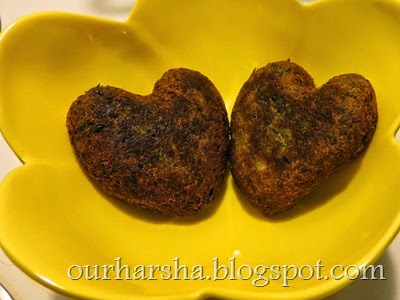 Heart shaped vegetable Cutlets (6)