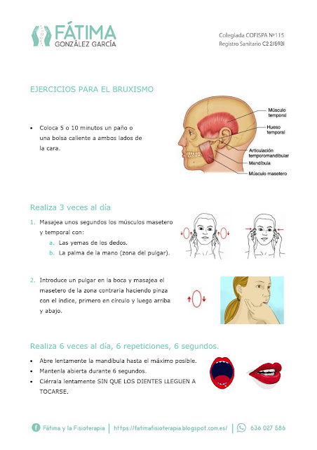 Fátima, fisio a domicilio en OVIEDO te ayudará con el bruxismo y el rechinar de dientes, con ayuda de la Fisioterapia